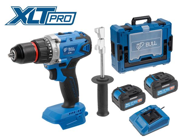 Аккум. дрель-шуруповерт BULL SR 1802 Xcase, XLTpro, БЕСЩЕТ., 18 В, 80 Н*м, 2*4 А*ч, БЗП 13 мм
