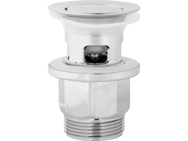 Выпуск для умывальника click/clack, малая крышка с переливом, хром, 1 1/4", AV Engineering
