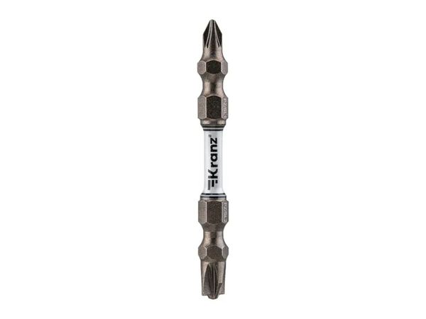 Бита для шуруповерта PZ/FL1 x PZ/FL2х65 мм (2 шт/уп) KRANZ