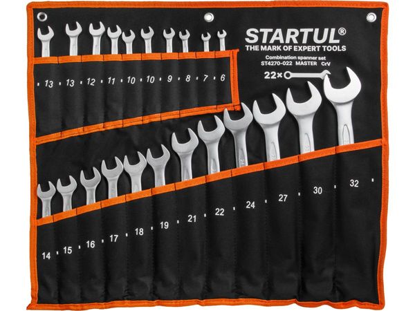 Набор ключей комбинир. 6-32мм 22шт STARTUL MASTER (ST4270-022)