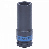 Головка торцевая ударная глубокая шестигранная 1/2", 18 мм KING TONY 443518M