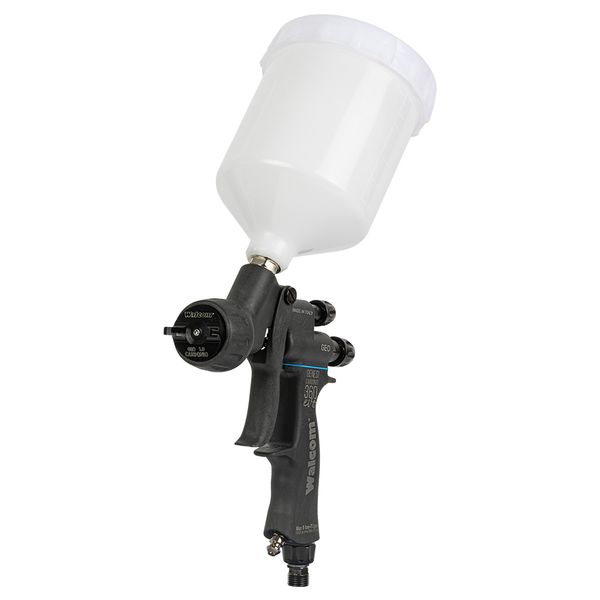 Краскопульт WALCOM 993013EG CARBONIO EVO GEO, верхний бачок пластик, 1,3 мм (W043013)
