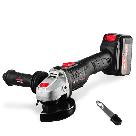 Шлифмашинка угловая аккумуляторная RUNTEC TECHNIC RT-AG1000T (125 мм, 20 В, 2*4 Ач, 1000 Вт)