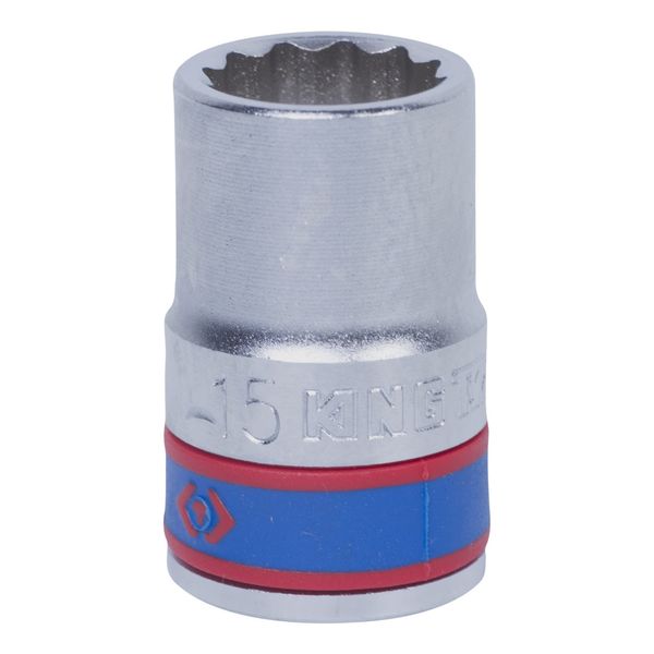 Головка торцевая стандартная двенадцатигранная 1/2", 15 мм KING TONY 433015M