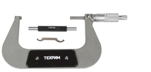 ТЕХРИМ T050009 Микрометр МК-125, 125 мм - 0.01 КЛ.1, ГОСТ 6507-90