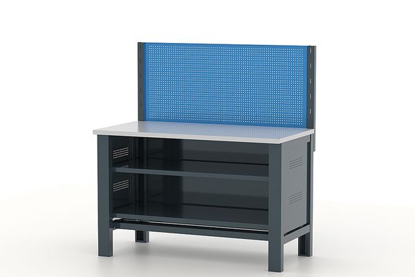 Верстак двухтумбовый Premium с одной перфорированной панелью Ferrum 11.311/1