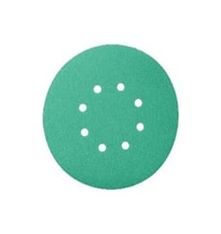 GREEN ALO диск на бумажной основе, оксид алюминия Ø125мм, Р240, липучка 8 отв.