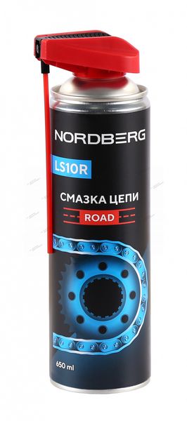 Смазка цепи ROAD LS10R Nordberg LS10R-650 (аэрозоль, 650 мл)
