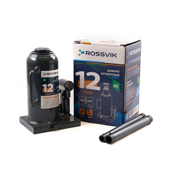 Домкрат бутылочный ROSSVIK PRO V012 (г/п 12,0 т)