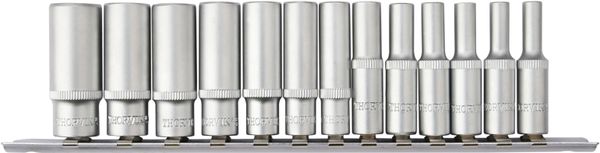 Набор головок торцевых глубоких Thorvik S11S2113SM (1/4"DR на держателе, 4-14 мм, 13 предметов)