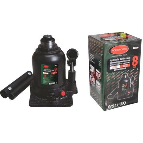 Домкрат бутылочный двухштоковый Rock Force RF-TF0802