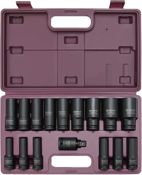Набор головок торцевых ударных глубоких Thorvik S23S2116S (1/2"DR, 10-32 мм, 16 предметов)