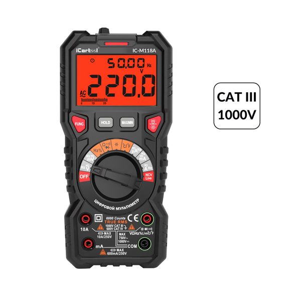 Мультиметр цифровой iCartool IC-M118A