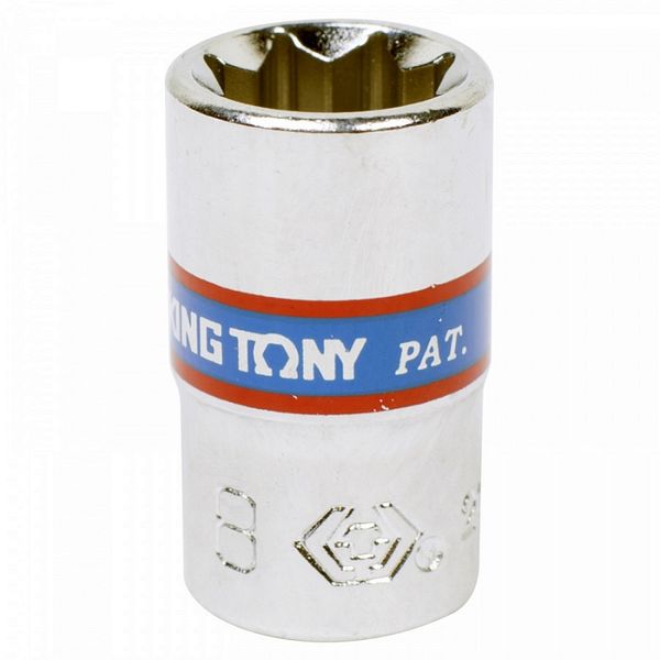 Головка торцевая восьмигранная KING TONY 231008M, 1/4", 8 мм