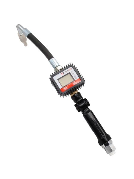 OILN03 - Пистолет с электронным счетчиком для масла Petropump PP742021, гибкий изогнутый носик, 1/2" BSP (F), 35 л/мин