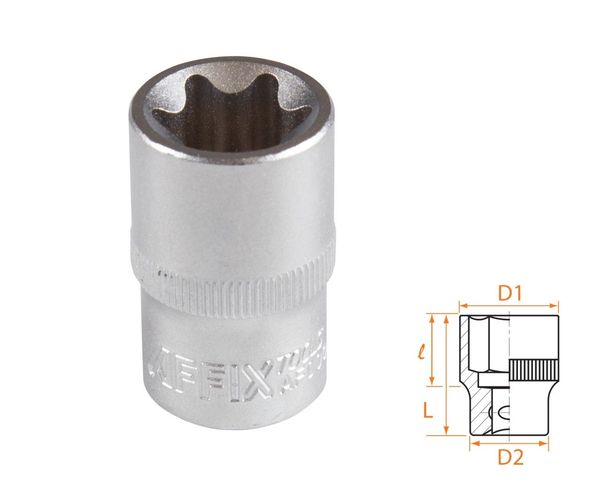 Головка торцевая TORX Е-стандарт 1/2" E20 AFFIX AF00043020