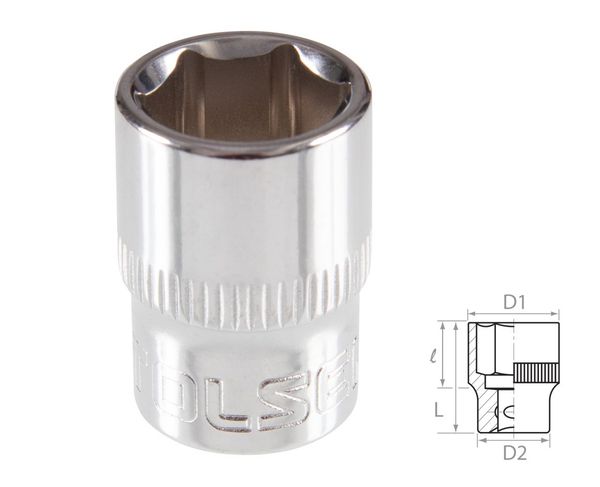 Головка торцевая стандартная шестигранная 3/8" 13 мм TOLSEN TT16313