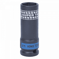 Головка торцевая ударная глубокая 1/2", 21 мм, тонкостенная KING TONY 441521M