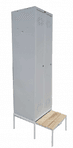 Шкаф для раздевалки Практик LS-21 с выдвижной скамейкой