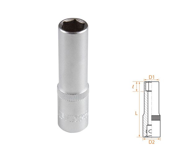 Головка торцевая глубокая шестигранная 3/8" 11 мм AFFIX AF00130011