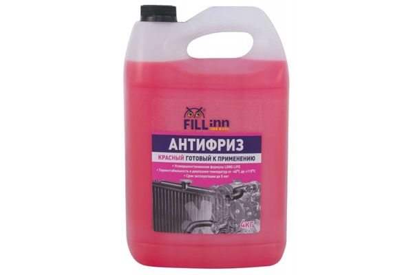 Антифриз готовый красный FILL INN FL038, 4л