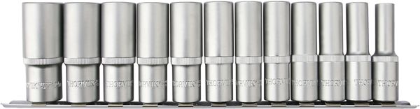 Набор головок торцевых глубоких 12-гранных Thorvik S13S2212SM (1/2"DR на держателе, 10-24 мм, 12 предметов)