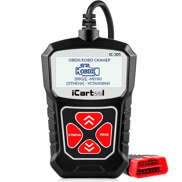 Портативный диагностический сканер по протоколу OBDII iCartool IC-305