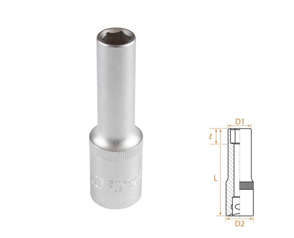 Головка торцевая глубокая шестигранная 1/2" 10 мм AFFIX AF00140010