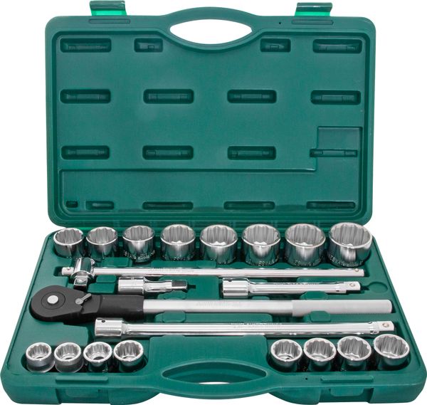 Набор головок торцевых дюймовых S04H6622S (S04H6422S), 3/4"DR, SAE 7/8"--2", 22 предмета