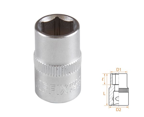 Головка торцевая стандартная шестигранная 3/8" 11 мм AFFIX AF00030011