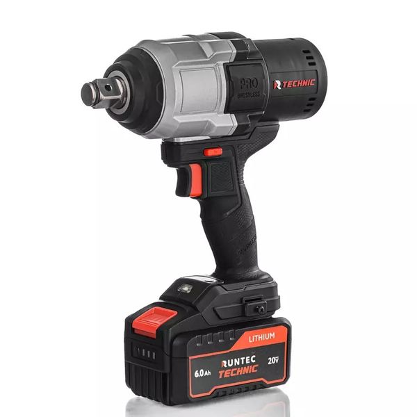 Гайковерт ударный аккумуляторный RUNTEC TECHNIC RT-IW1400T (3/4", 20 В, 2*6 Ач, 1400 Нм)