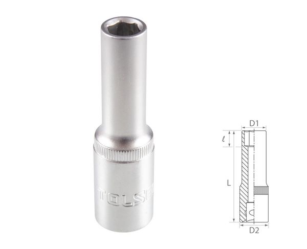Головка торцевая глубокая шестигранная 1/2" 11 мм TOLSEN TT16561