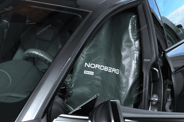Комплект защитных накидок на сиденье и руль NORDBERG NN56G (серый)