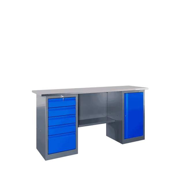 Стол-верстак универсальный, двухтумбовый, ВхШхГ 855x1800x500, SLF 181.57.2