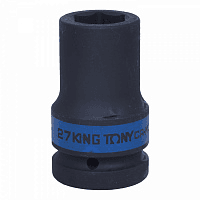 Головка торцевая ударная глубокая шестигранная 1", 27 мм KING TONY 843527M