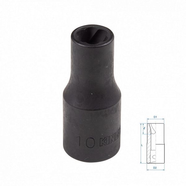 Головка для поврежденного крепежа KING TONY 9TD403-10M, 1/2", 10 мм