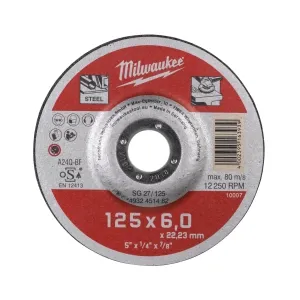 Шлифовальный диск по металлу Milwaukee 4932451482 (SG27/125х6х22,2)
