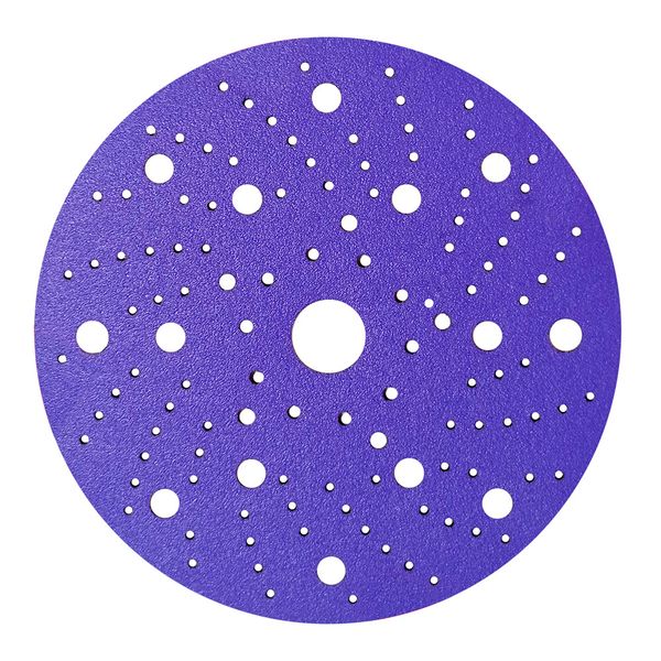 Круг шлифовальный на пленочной основе 150 мм GRIP P120 MultiHole Sandwox 328 PLUS Purple Line 328P.150.120.LC