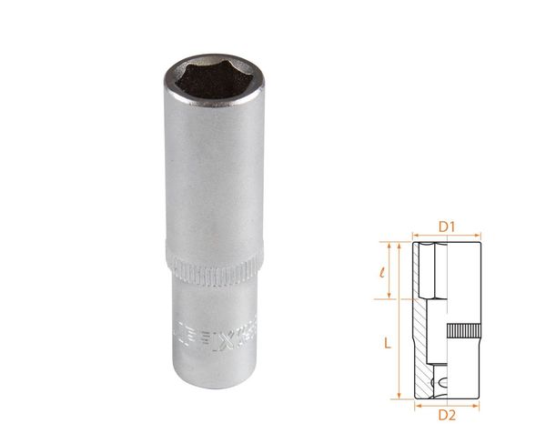Головка торцевая глубокая шестигранная 3/8" 12 мм AFFIX AF00130012