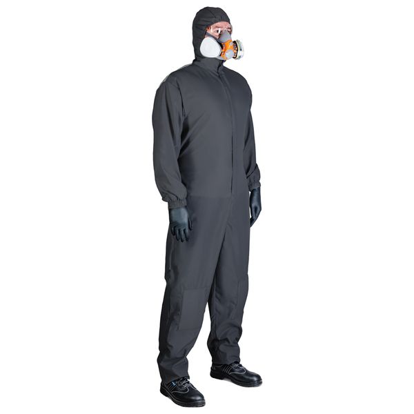 Защитный комбинезон JETA PRO JPC155 из полиэфирной ткани, серый, инд. уп.