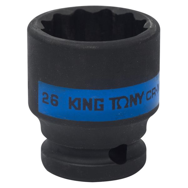 Головка торцевая ударная двенадцатигранная 1/2", 26 мм KING TONY 453026M