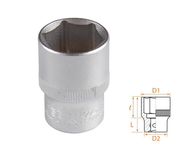 Головка торцевая стандартная шестигранная 1/2" 21 мм AFFIX AF00040021