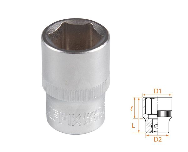 Головка торцевая стандартная шестигранная 1/2" 18 мм AFFIX AF00040018