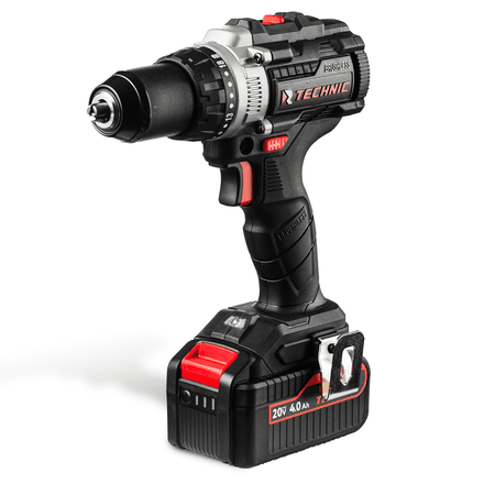 Дрель-шуруповерт ударная аккумуляторная RUNTEC TECHNIC RT-ID100T (13 мм, 20 В, 2*4 Ач, 100 Нм)