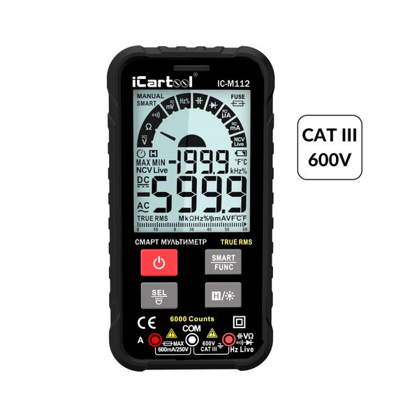 Смарт мультиметр цифровой iCartool IC-M112