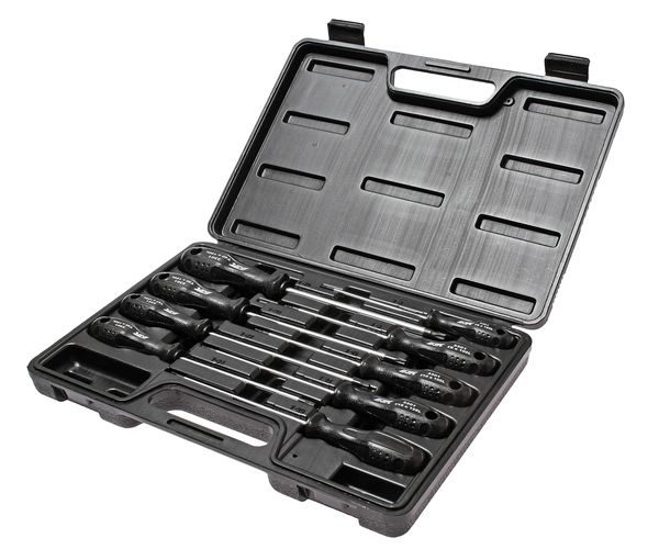 Набор отверток TORX JTC-3301 (T8х100 мм-T40х150 мм, 9 предметов)