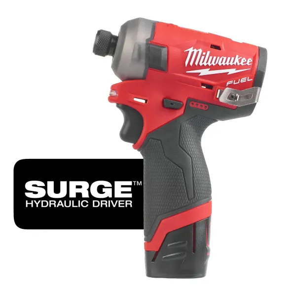 Аккумуляторный гидравлический импульсный винтоверт Milwaukee M12 FQID-202X FUEL SURGE (Li-Ion2Ач) (Арт. 4933464973)