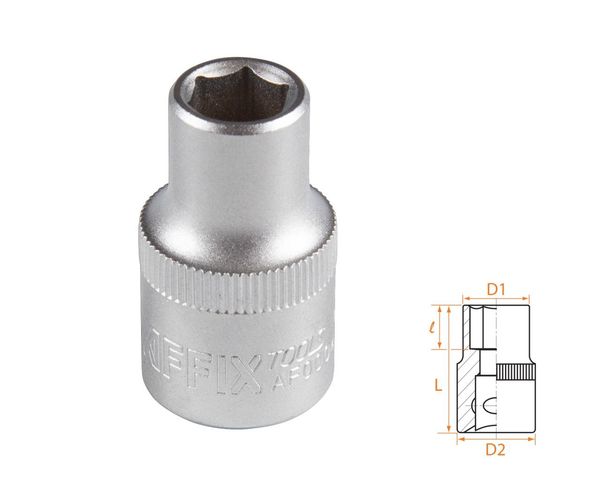 Головка торцевая стандартная шестигранная 1/2" 10 мм AFFIX AF00040010