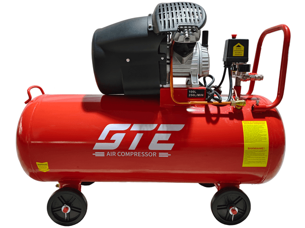Компрессор поршневой с прямым приводом V-образный GTE-MC100X250B (220 В, 250 л/мин, ресивер-100 л)