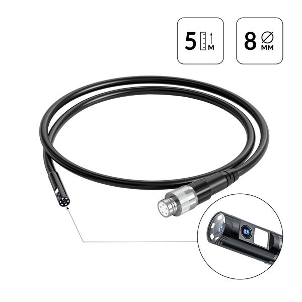Зонд для видеоэндоскопа iCartool IC-V112A, 2 камеры, 5м, 8 мм iCartool IC-VP112A-5-8-2